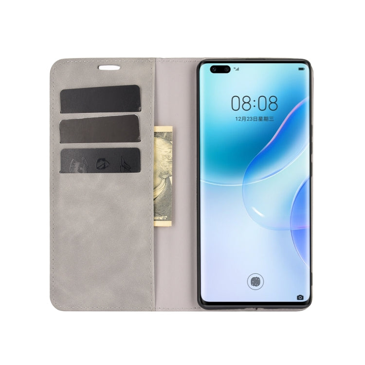 For Huawei nova 8 Pro 5G Retro-skin Business Magnetic Suction Leather Case with Holder & Card Slots & Wallet