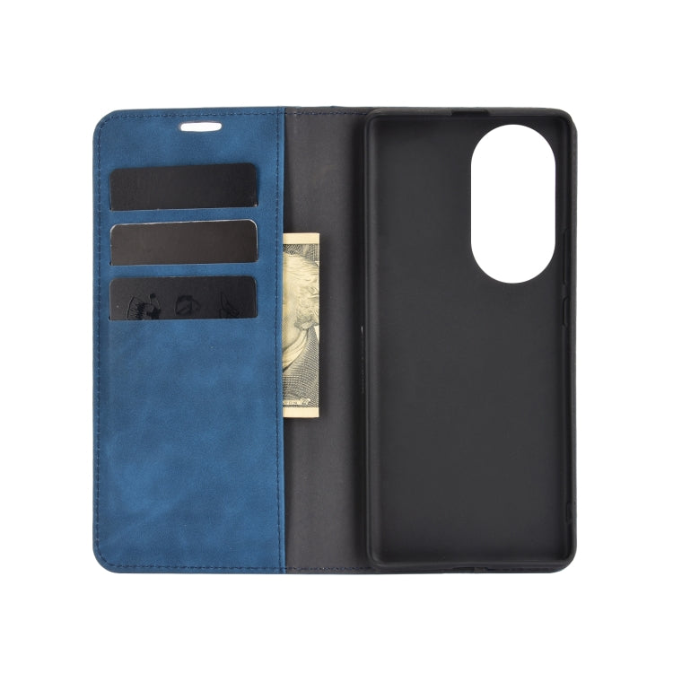 For Huawei nova 8 Pro 5G Retro-skin Business Magnetic Suction Leather Case with Holder & Card Slots & Wallet