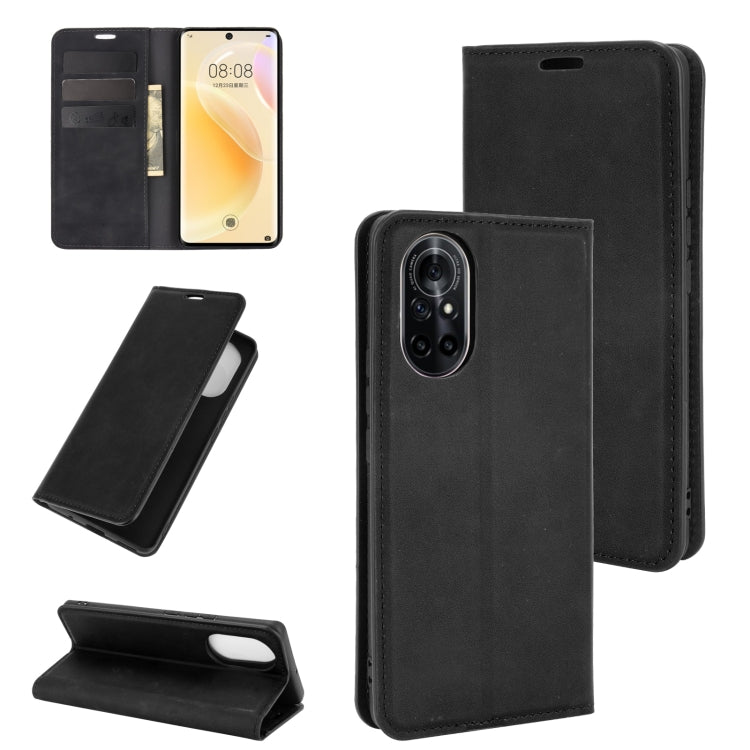 For Huawei nova 8 5G Retro-skin Business Magnetic Suction Leather Case with Holder & Card Slots & Wallet