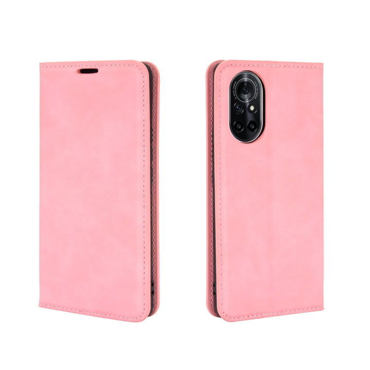For Huawei nova 8 5G Retro-skin Business Magnetic Suction Leather Case with Holder & Card Slots & Wallet