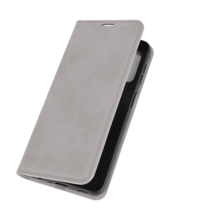 For Samsung Galaxy A32 5G Retro-skin Business Magnetic Suction Leather Case with Holder & Card Slots & Wallet