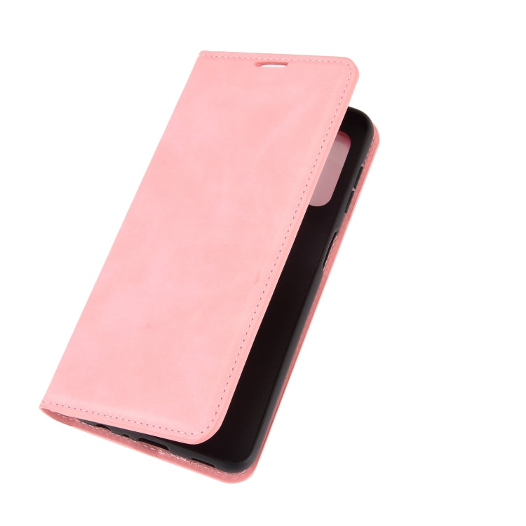 For Samsung Galaxy A32 5G Retro-skin Business Magnetic Suction Leather Case with Holder & Card Slots & Wallet