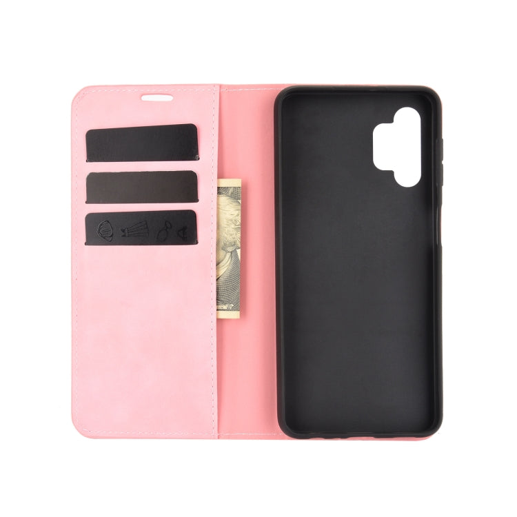 For Samsung Galaxy A32 5G Retro-skin Business Magnetic Suction Leather Case with Holder & Card Slots & Wallet