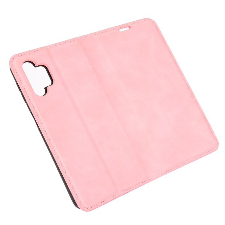 For Samsung Galaxy A32 5G Retro-skin Business Magnetic Suction Leather Case with Holder & Card Slots & Wallet