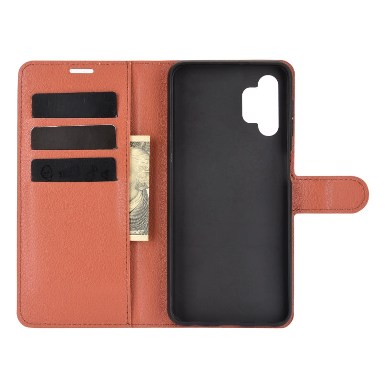 For Samsung Galaxy A32 5G Litchi Texture Horizontal Flip Protective Case with Holder & Card Slots & Wallet