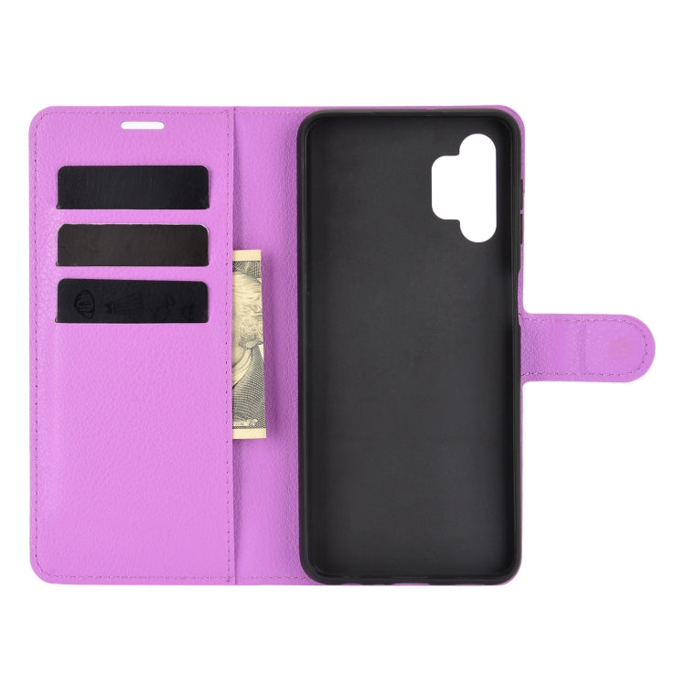 For Samsung Galaxy A32 5G Litchi Texture Horizontal Flip Protective Case with Holder & Card Slots & Wallet