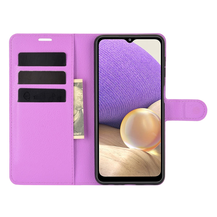 For Samsung Galaxy A32 5G Litchi Texture Horizontal Flip Protective Case with Holder & Card Slots & Wallet