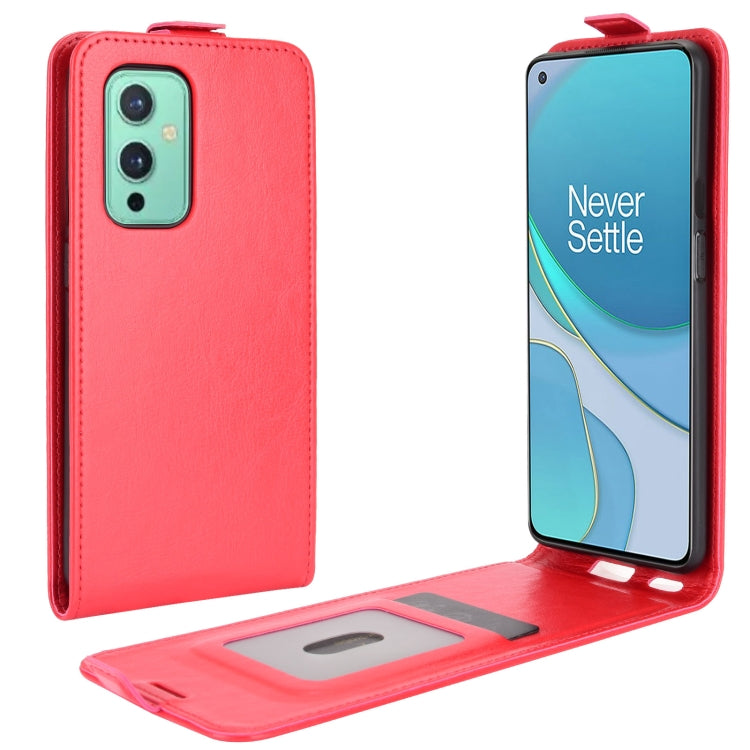 For OnePlus 9 R64 Texture Single Vertical Flip Leather Protective Case with Card Slots & Photo Frame