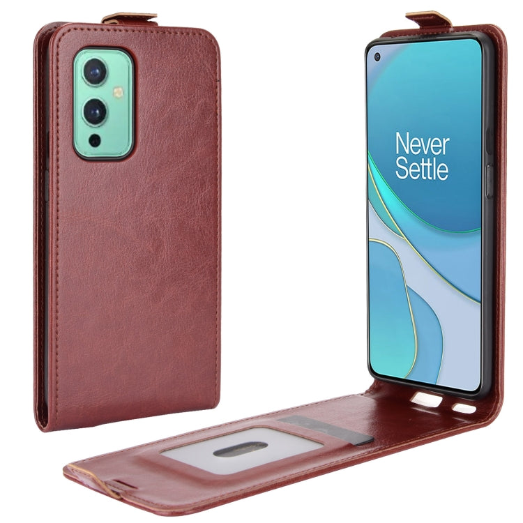 For OnePlus 9 R64 Texture Single Vertical Flip Leather Protective Case with Card Slots & Photo Frame