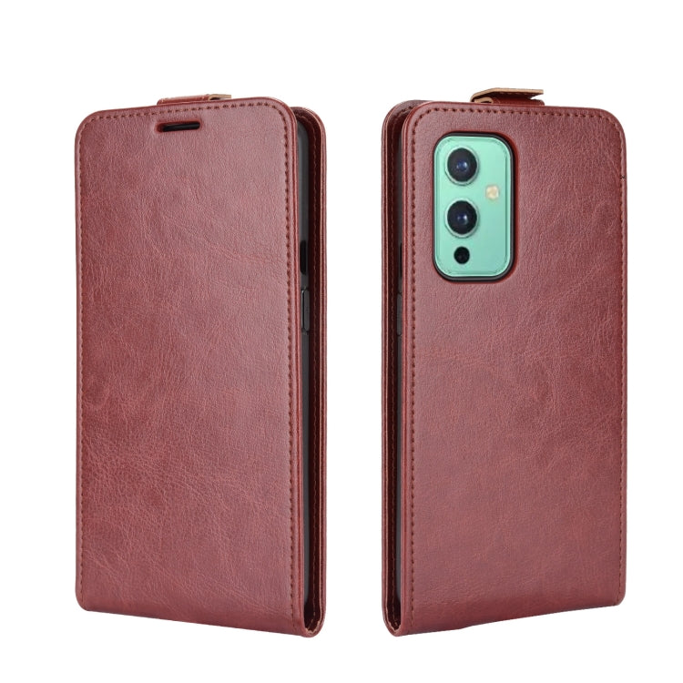 For OnePlus 9 R64 Texture Single Vertical Flip Leather Protective Case with Card Slots & Photo Frame