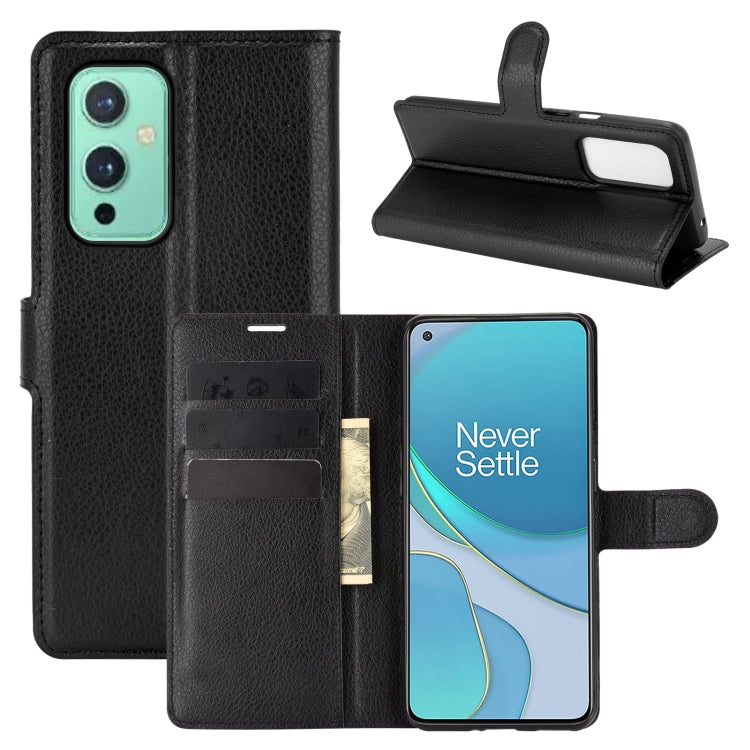 For OnePlus 9 Litchi Texture Horizontal Flip Protective Case with Holder & Card Slots & Wallet