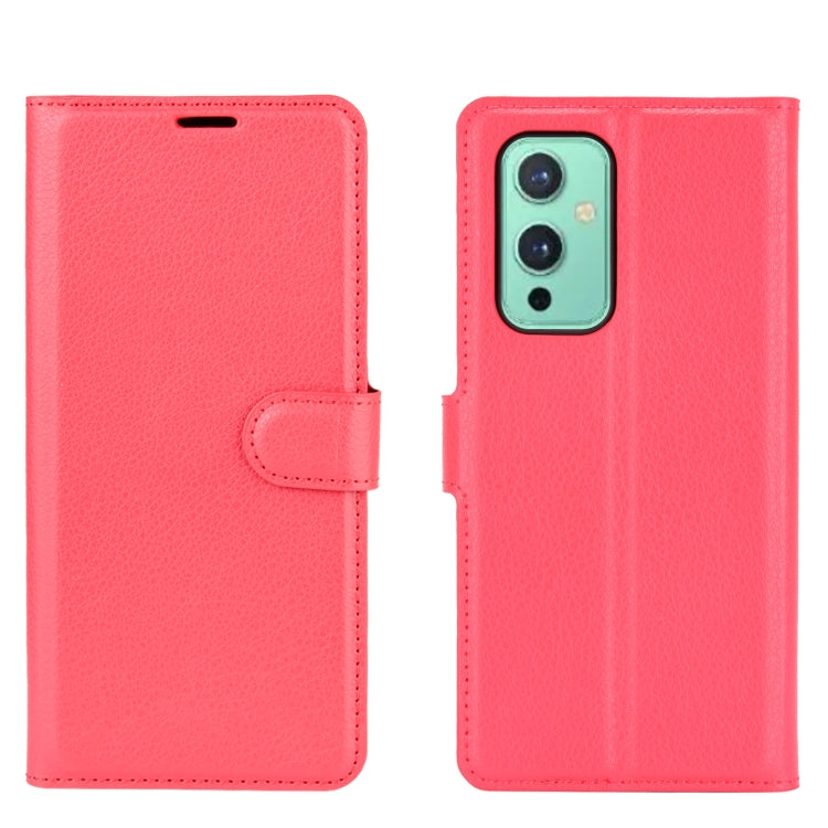For OnePlus 9 Litchi Texture Horizontal Flip Protective Case with Holder & Card Slots & Wallet