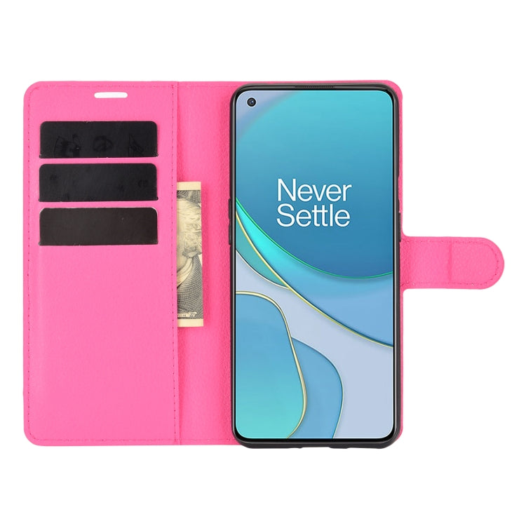 For OnePlus 9 Litchi Texture Horizontal Flip Protective Case with Holder & Card Slots & Wallet