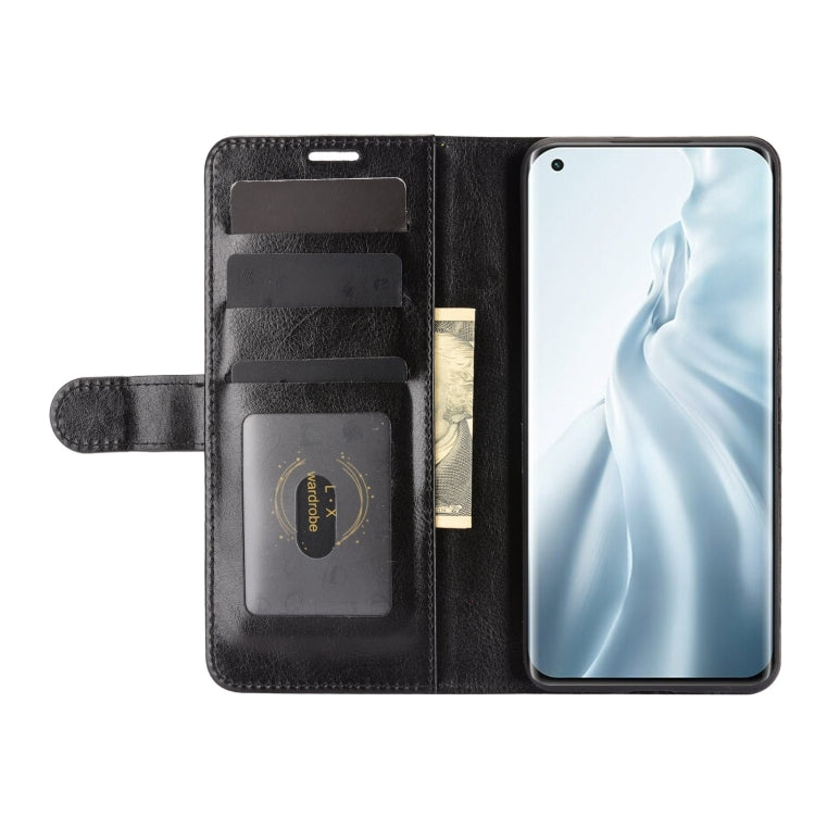 For Xiaomi Mi 11 R64 Texture Single Horizontal Flip Protective Case with Holder & Card Slots & Wallet& Photo Frame