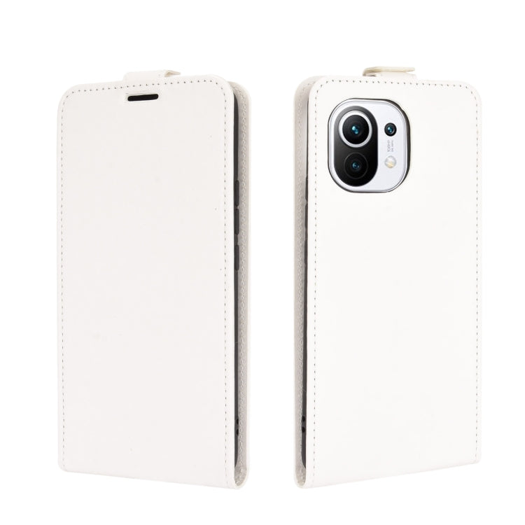 For Xiaomi Mi 11 R64 Texture Single Vertical Flip Leather Protective Case with Card Slots & Photo Frame