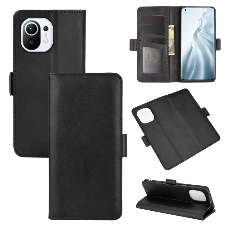 For Xiaomi Mi 11 Dual-side Magnetic Buckle Horizontal Flip Leather Case with Holder & Card Slots & Wallet