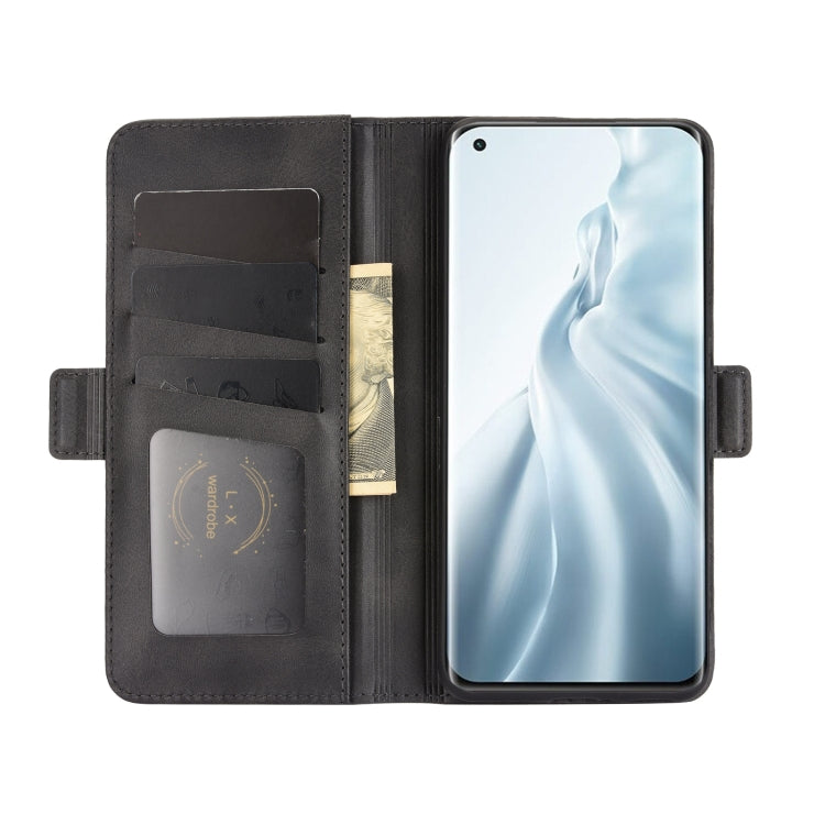 For Xiaomi Mi 11 Dual-side Magnetic Buckle Horizontal Flip Leather Case with Holder & Card Slots & Wallet
