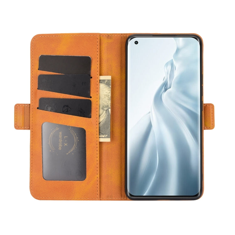 For Xiaomi Mi 11 Dual-side Magnetic Buckle Horizontal Flip Leather Case with Holder & Card Slots & Wallet