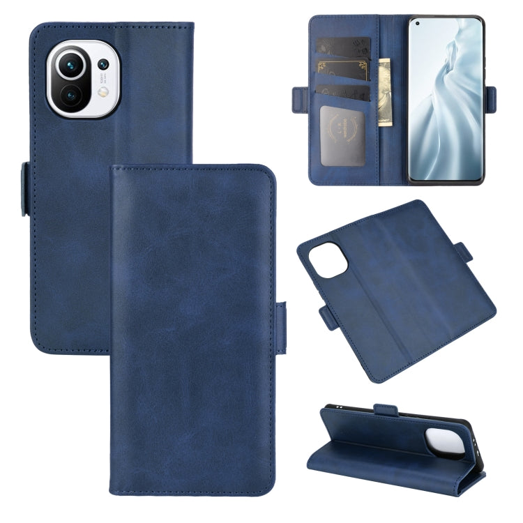 For Xiaomi Mi 11 Dual-side Magnetic Buckle Horizontal Flip Leather Case with Holder & Card Slots & Wallet