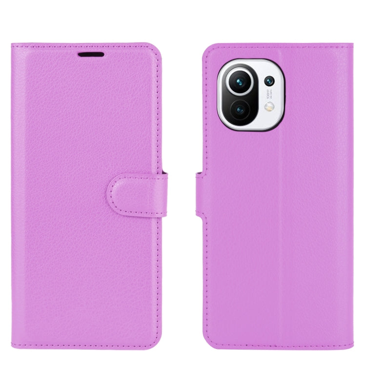 For Xiaomi Mi 11 Litchi Texture Horizontal Flip Protective Case with Holder & Card Slots & Wallet