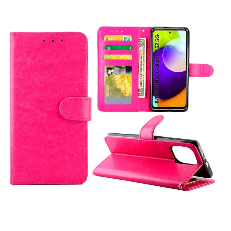 For Samsung Galaxy A52 5G / 4G Crazy Horse Texture Leather Horizontal Flip Protective Case with Holder & Card Slots & Wallet & Photo Frame
