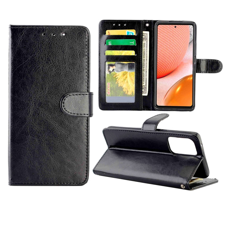 For Samsung Galaxy A72 5G / 4G Crazy Horse Texture Leather Horizontal Flip Protective Case with Holder & Card Slots & Wallet & Photo Frame