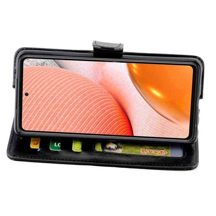 For Samsung Galaxy A72 5G / 4G Crazy Horse Texture Leather Horizontal Flip Protective Case with Holder & Card Slots & Wallet & Photo Frame