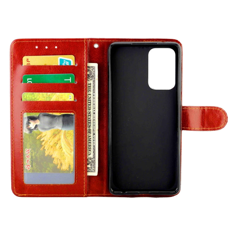 For Samsung Galaxy A72 5G / 4G Crazy Horse Texture Leather Horizontal Flip Protective Case with Holder & Card Slots & Wallet & Photo Frame