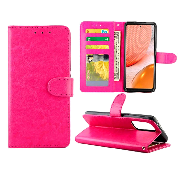 For Samsung Galaxy A72 5G / 4G Crazy Horse Texture Leather Horizontal Flip Protective Case with Holder & Card Slots & Wallet & Photo Frame