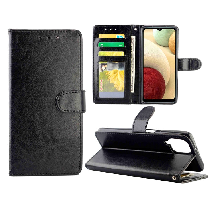 For Samsung Galaxy A12 5G Crazy Horse Texture Leather Horizontal Flip Protective Case with Holder & Card Slots & Wallet & Photo Frame