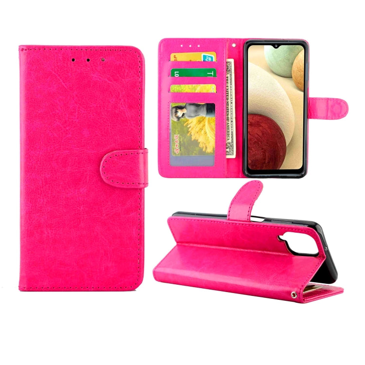 For Samsung Galaxy A12 5G Crazy Horse Texture Leather Horizontal Flip Protective Case with Holder & Card Slots & Wallet & Photo Frame