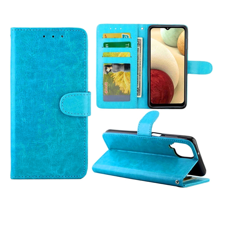 For Samsung Galaxy A12 5G Crazy Horse Texture Leather Horizontal Flip Protective Case with Holder & Card Slots & Wallet & Photo Frame