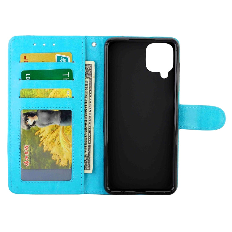 For Samsung Galaxy A12 5G Crazy Horse Texture Leather Horizontal Flip Protective Case with Holder & Card Slots & Wallet & Photo Frame