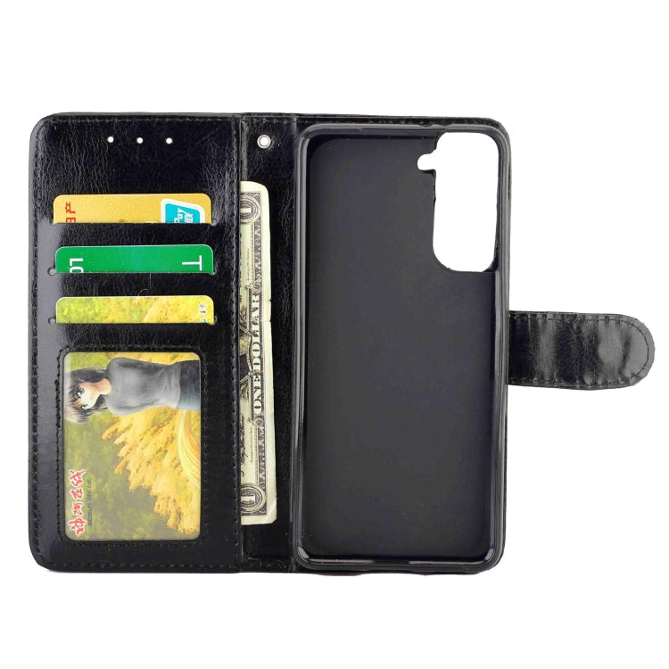 For Samsung Galaxy S21 5G Crazy Horse Texture Leather Horizontal Flip Protective Case with Holder & Card Slots & Wallet & Photo Frame