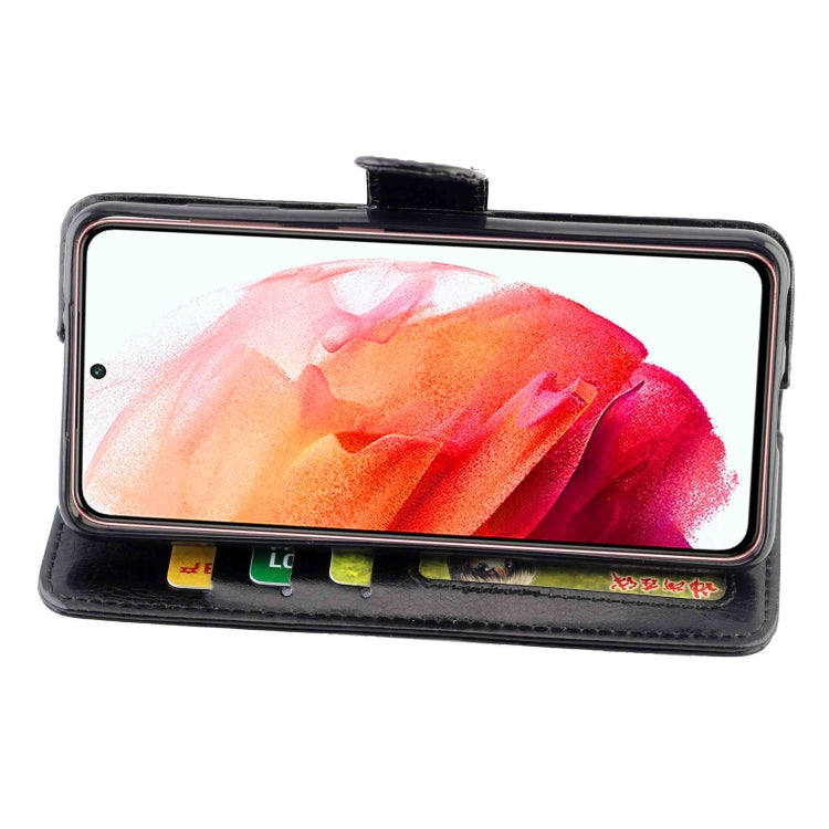 For Samsung Galaxy S21 5G Crazy Horse Texture Leather Horizontal Flip Protective Case with Holder & Card Slots & Wallet & Photo Frame