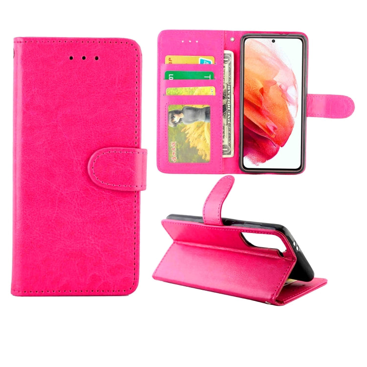 For Samsung Galaxy S21 5G Crazy Horse Texture Leather Horizontal Flip Protective Case with Holder & Card Slots & Wallet & Photo Frame