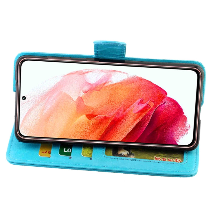 For Samsung Galaxy S21 5G Crazy Horse Texture Leather Horizontal Flip Protective Case with Holder & Card Slots & Wallet & Photo Frame