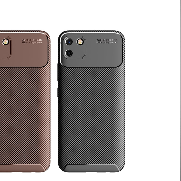 For OPPO Realme C20 Carbon Fiber Texture Shockproof TPU Case