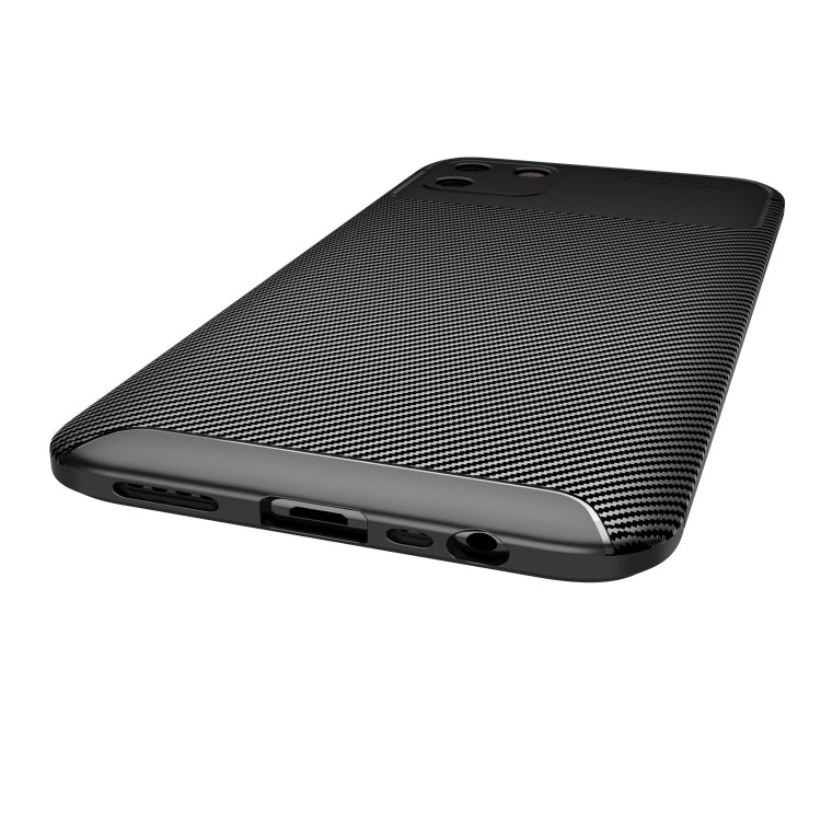For OPPO Realme C20 Carbon Fiber Texture Shockproof TPU Case