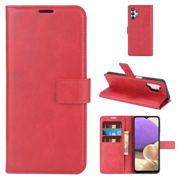 For Samsung Galaxy A32 4G Retro Calf Pattern Buckle Horizontal Flip Leather Case with Holder & Card Slots & Wallet