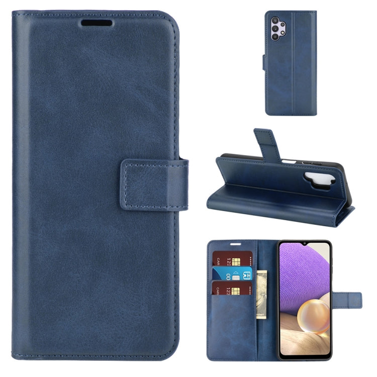 For Samsung Galaxy A32 4G Retro Calf Pattern Buckle Horizontal Flip Leather Case with Holder & Card Slots & Wallet