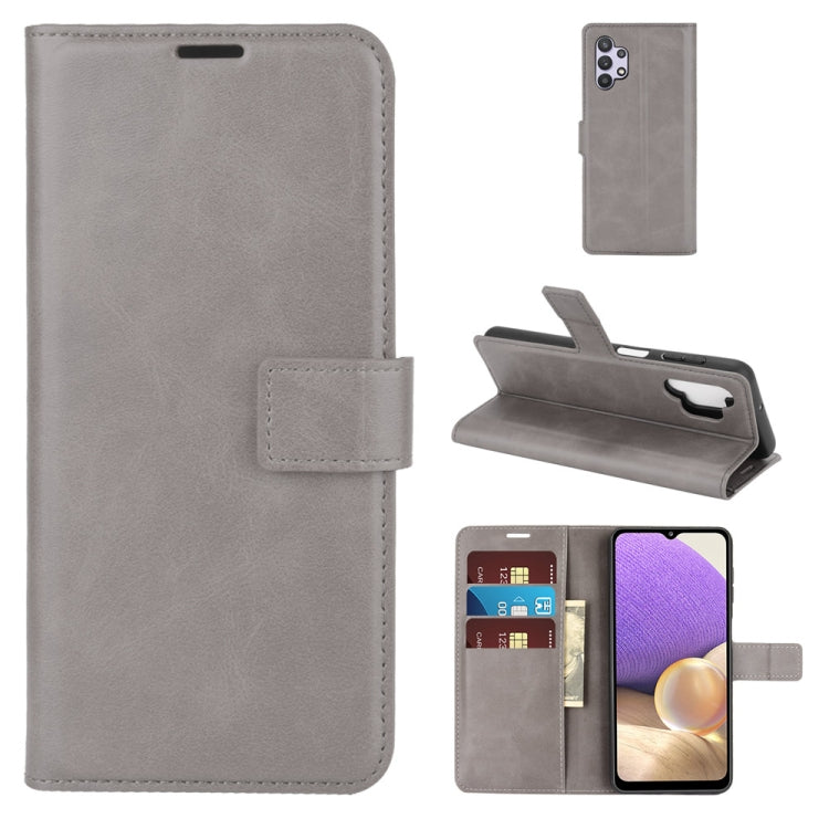 For Samsung Galaxy A32 4G Retro Calf Pattern Buckle Horizontal Flip Leather Case with Holder & Card Slots & Wallet