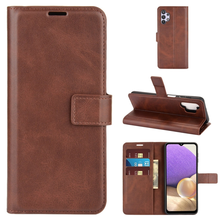 For Samsung Galaxy A32 4G Retro Calf Pattern Buckle Horizontal Flip Leather Case with Holder & Card Slots & Wallet