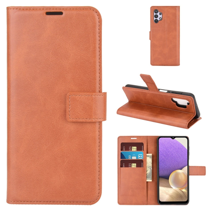 For Samsung Galaxy A32 4G Retro Calf Pattern Buckle Horizontal Flip Leather Case with Holder & Card Slots & Wallet