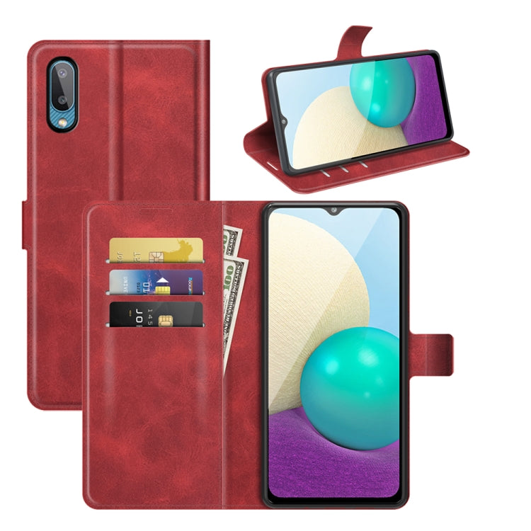 For Samsung Galaxy A02 Retro Calf Pattern Buckle Horizontal Flip Leather Case with Holder & Card Slots & Wallet
