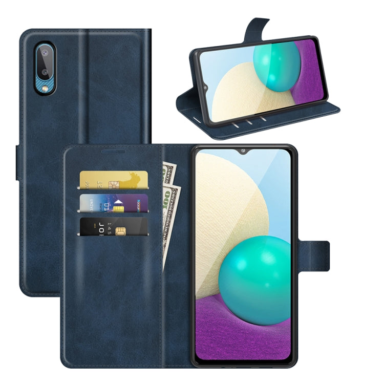For Samsung Galaxy A02 Retro Calf Pattern Buckle Horizontal Flip Leather Case with Holder & Card Slots & Wallet