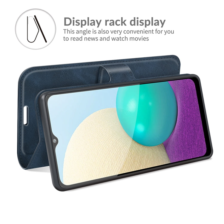 For Samsung Galaxy A02 Retro Calf Pattern Buckle Horizontal Flip Leather Case with Holder & Card Slots & Wallet