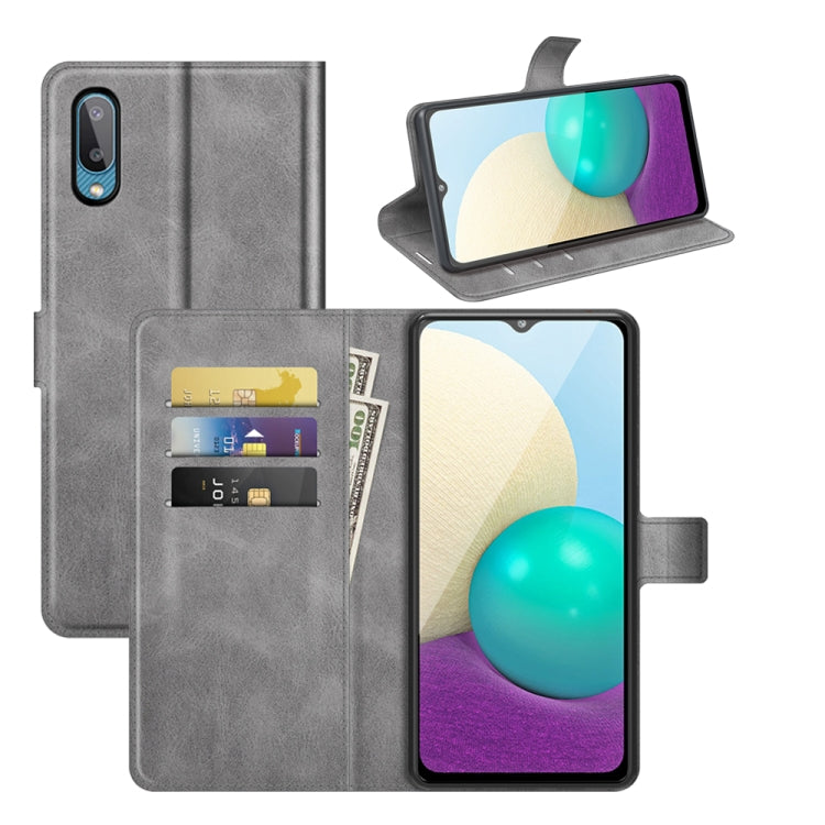 For Samsung Galaxy A02 Retro Calf Pattern Buckle Horizontal Flip Leather Case with Holder & Card Slots & Wallet