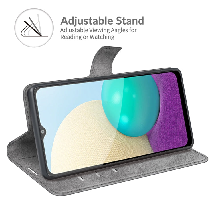 For Samsung Galaxy A02 Retro Calf Pattern Buckle Horizontal Flip Leather Case with Holder & Card Slots & Wallet