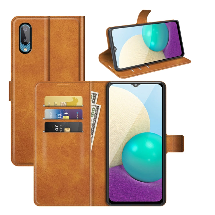 For Samsung Galaxy A02 Retro Calf Pattern Buckle Horizontal Flip Leather Case with Holder & Card Slots & Wallet